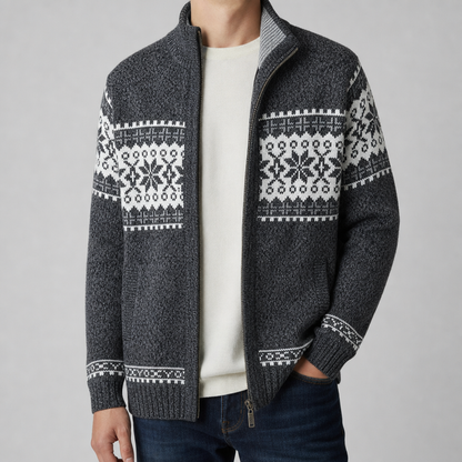 Obidos Nordic Fleece-Lined Cardigan