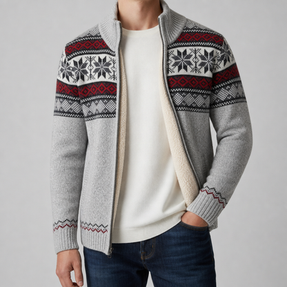 Obidos Nordic Fleece-Lined Cardigan