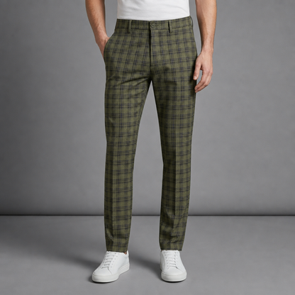 Cartagena Plaid Tapered Trousers