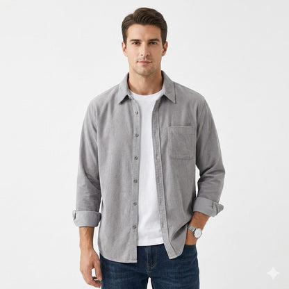 Adrian Morrison | Casual Corduroy Shirt For Men