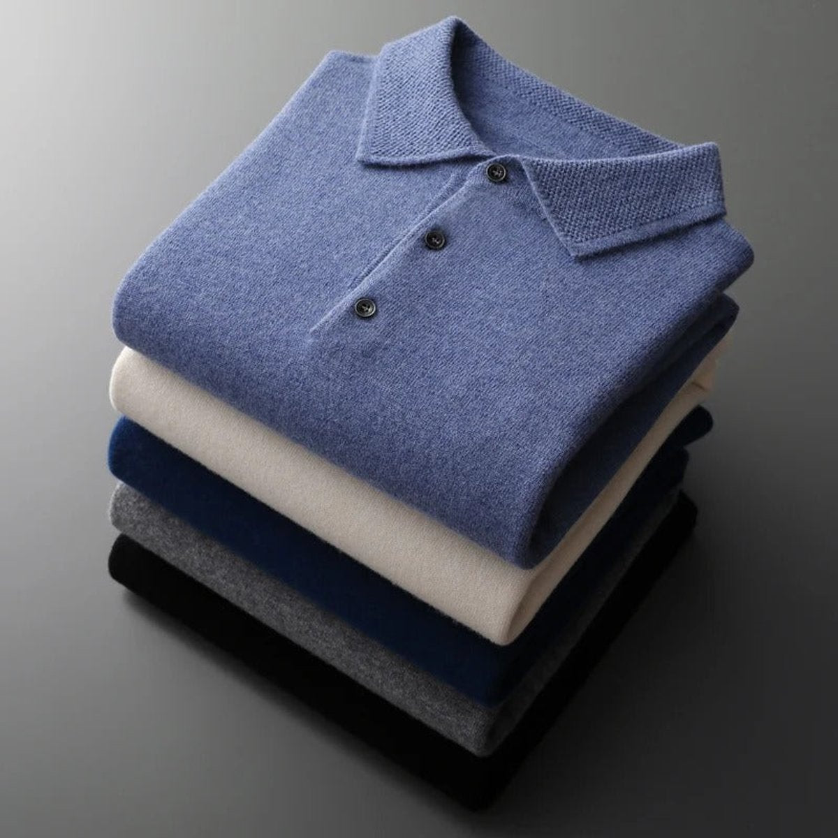 Daniel | Premium Cashmere Polo Knit Sweater