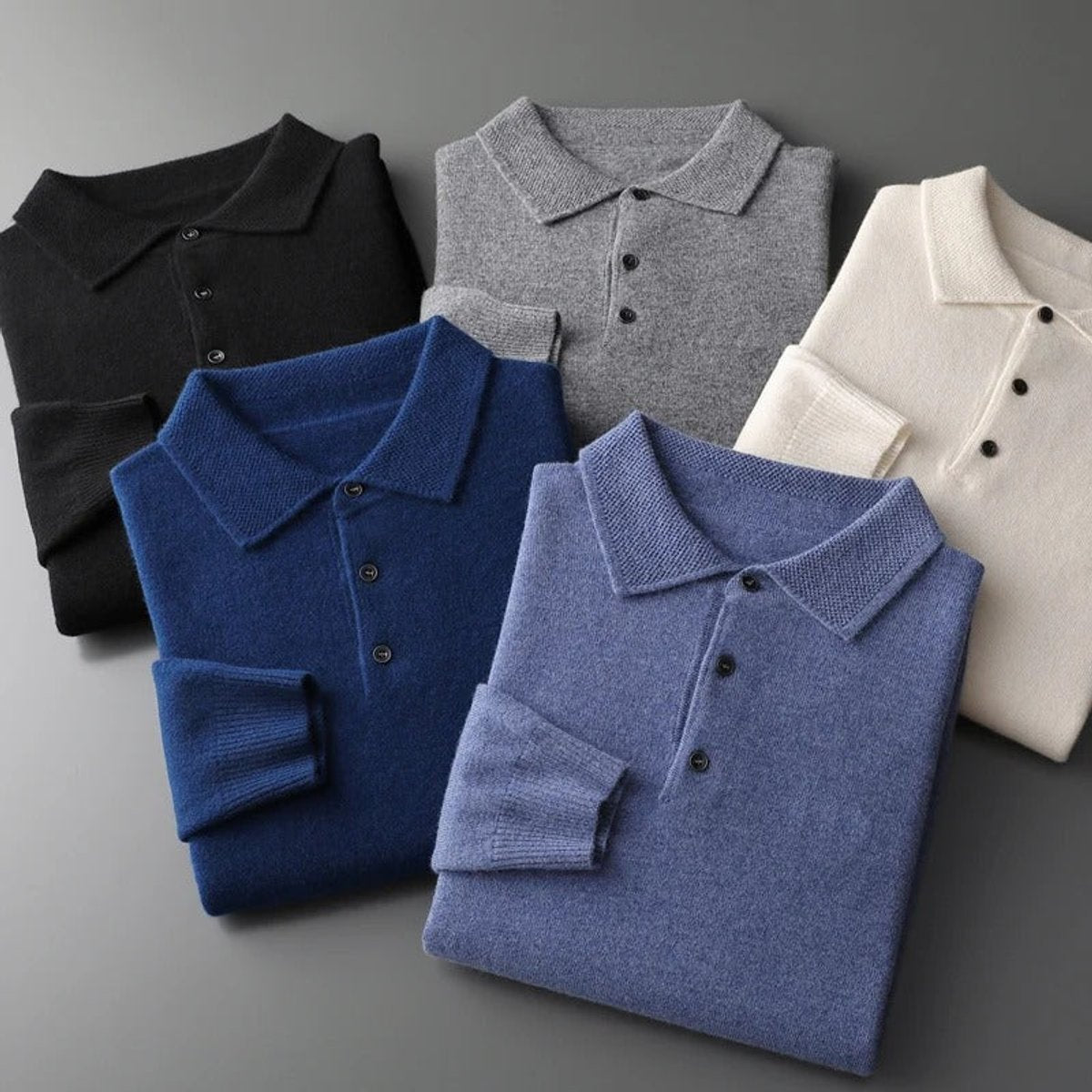 Daniel | Premium Cashmere Polo Knit Sweater
