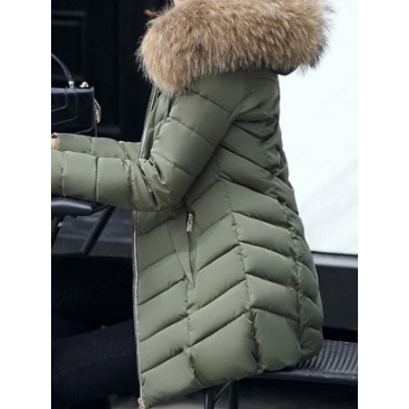 Aurora | Winter Puffer Jacket with Hood and Shaped Waist