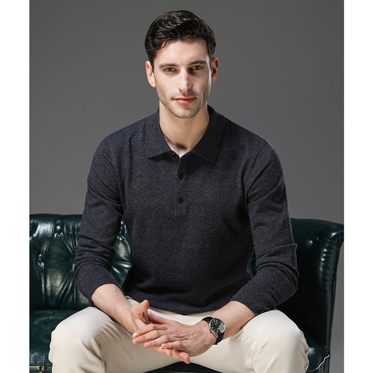 Daniel | Premium Cashmere Polo Knit Sweater