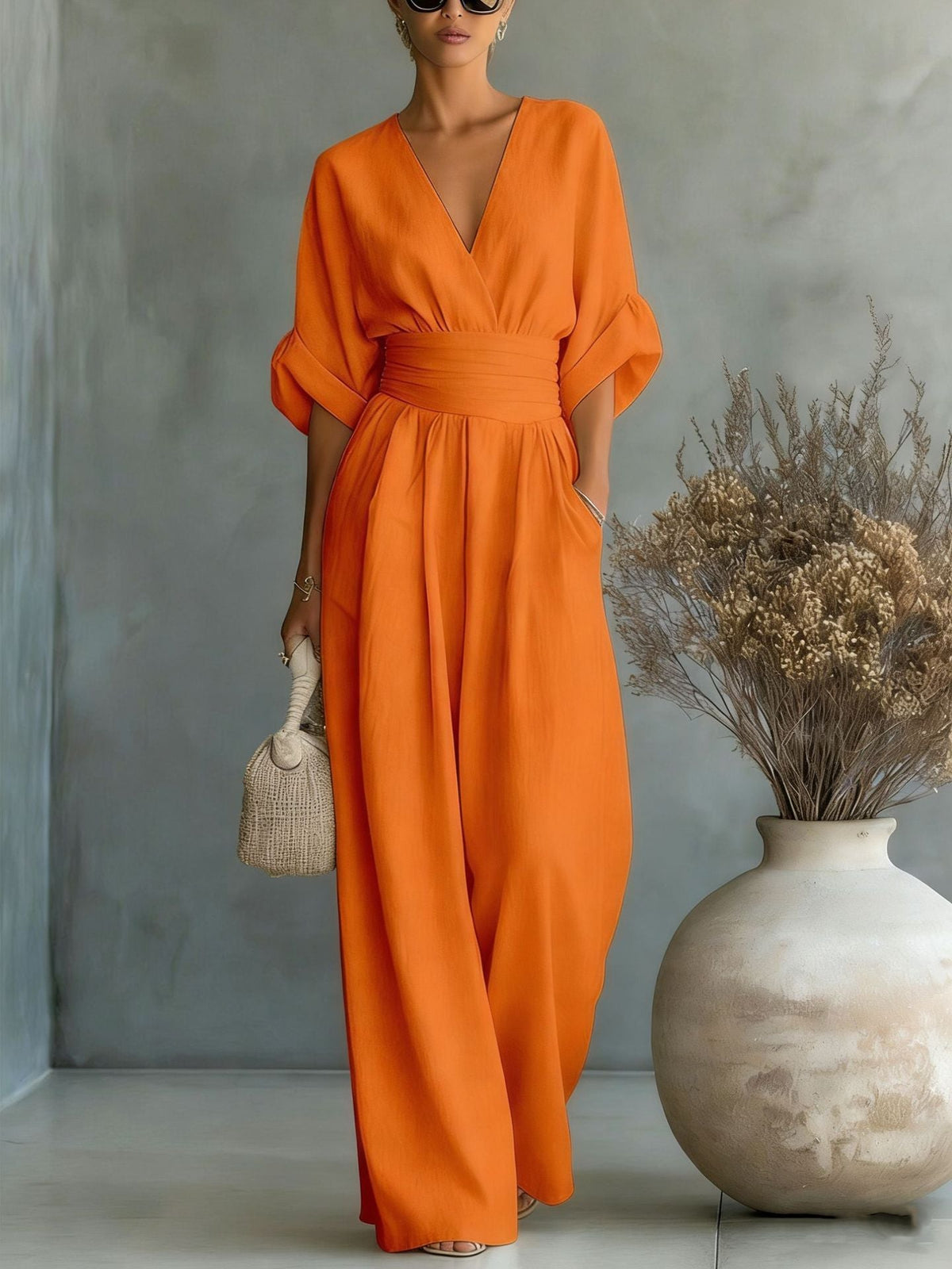 Sophia | Wide-Leg Linen Jumpsuit For Women