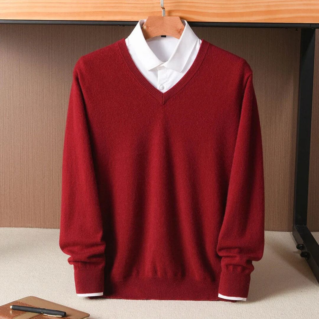 Olympian Merino V-Neck Sweater