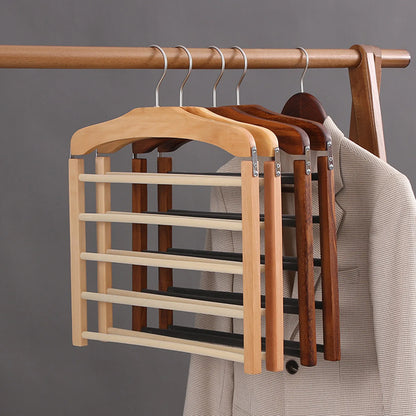 Premium Walnut Wood Multi-Bar Hanger