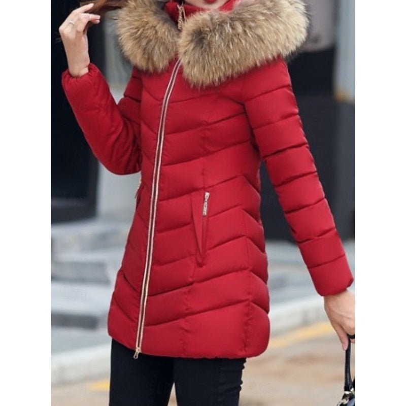 Aurora | Winter Puffer Jacket with Hood and Shaped Waist