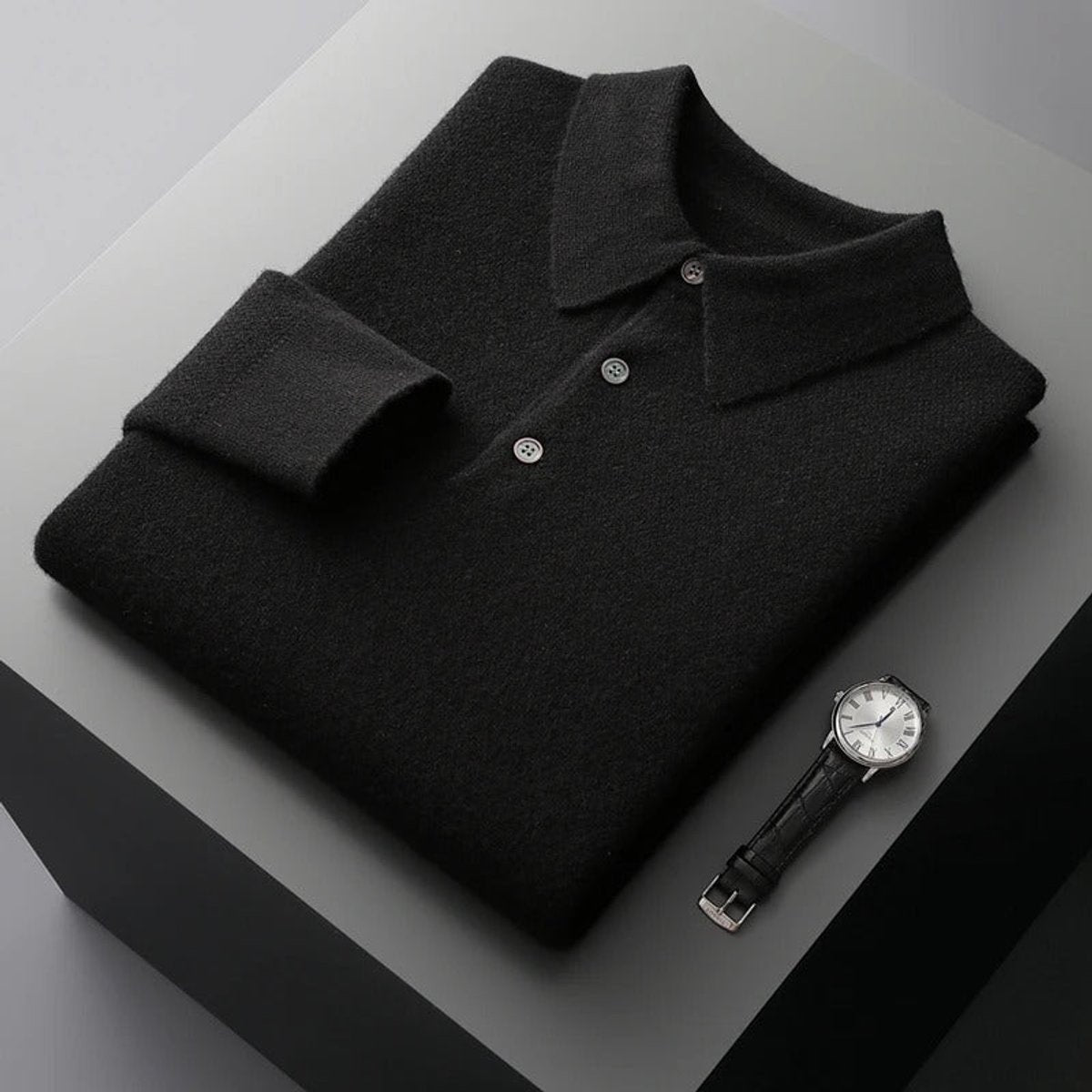 Daniel | Premium Cashmere Polo Knit Sweater