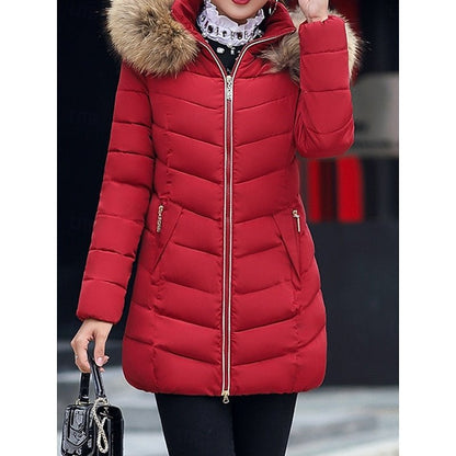 Aurora | Winter Puffer Jacket with Hood and Shaped Waist