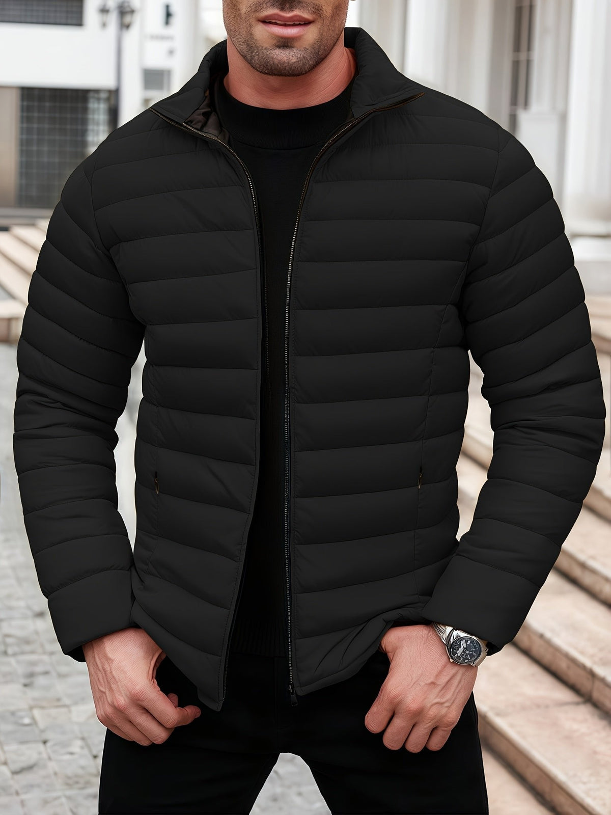 Jackson | Lightweight Quilted Puffer Jacket with Zipped Pockets