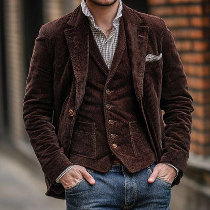 Ethan | Vintage Blazer & Waistcoat Set for Men