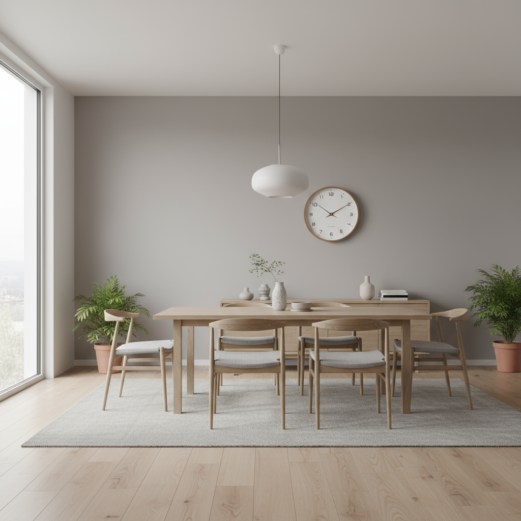 Nordic Wall Clock | Minimalist Wooden Frame Design