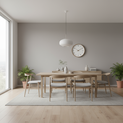 Nordic Wall Clock | Minimalist Wooden Frame Design