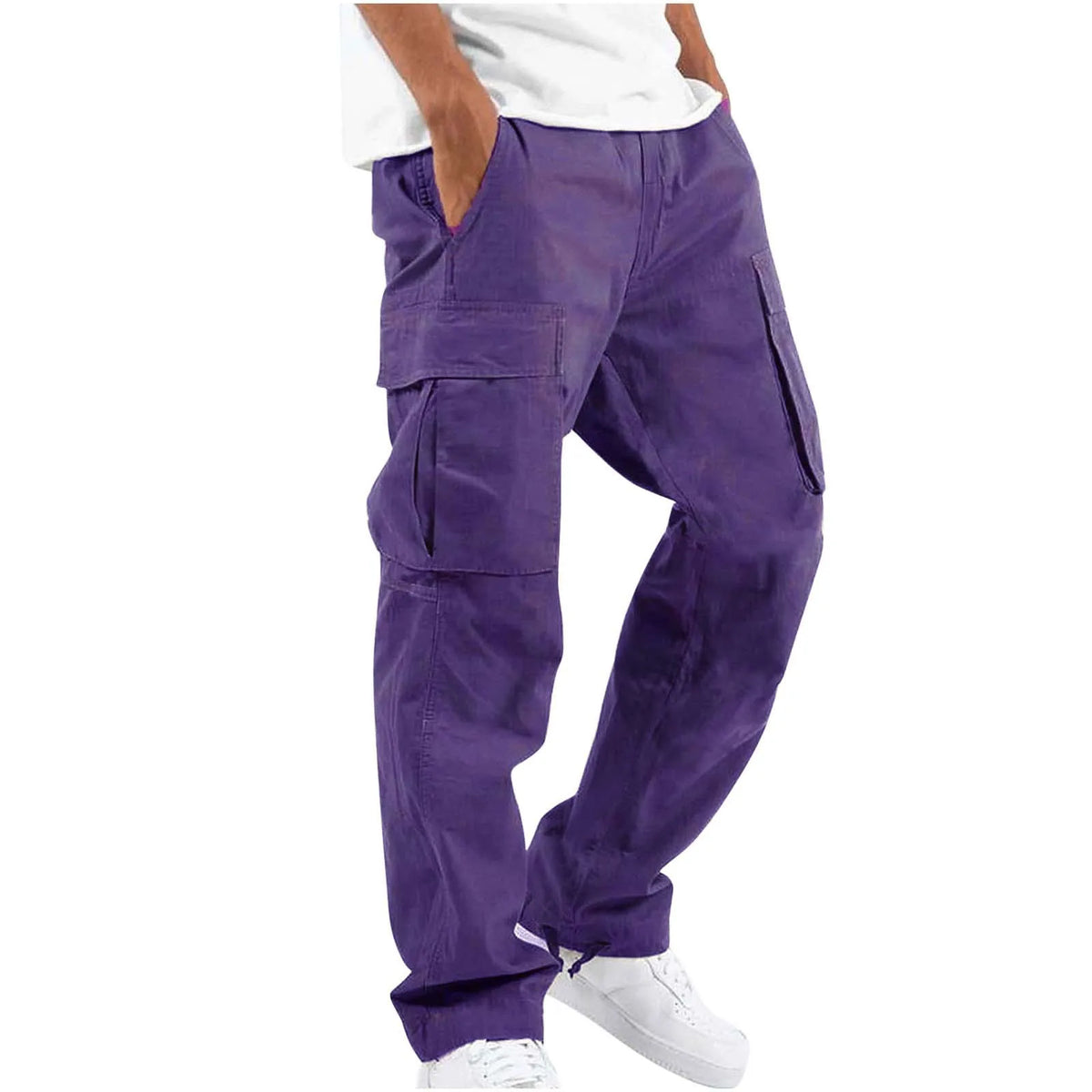 Straight Leg Cargo Pants For Men