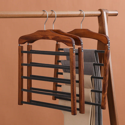 Premium Walnut Wood Multi-Bar Hanger