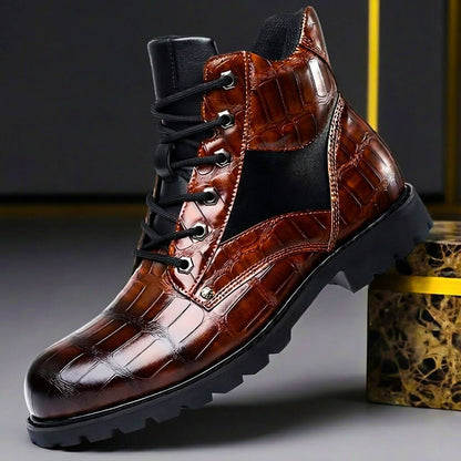 Mason | Embossed Leather Urban Boots