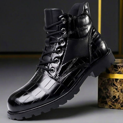 Mason | Embossed Leather Urban Boots