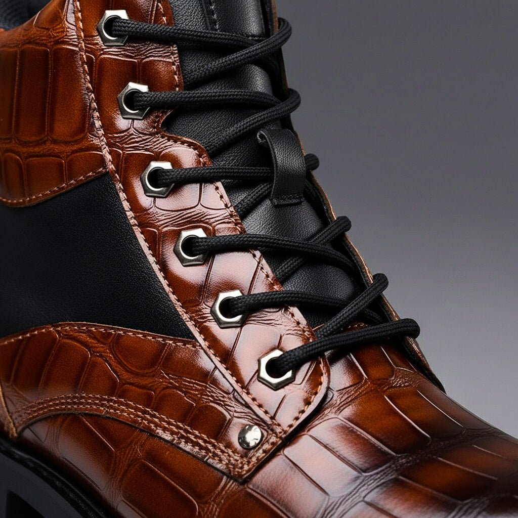 Mason | Embossed Leather Urban Boots
