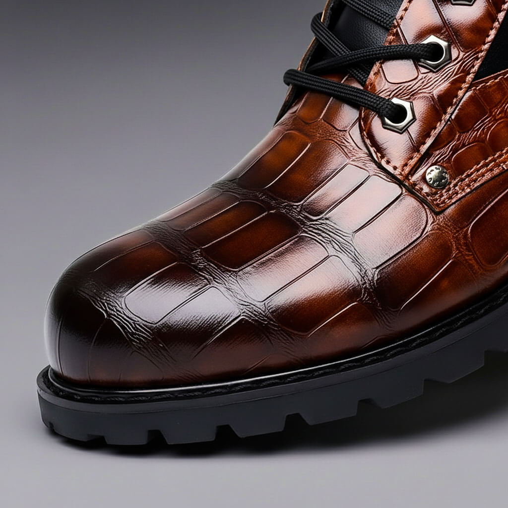 Mason | Embossed Leather Urban Boots