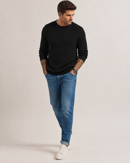 Structured Knit Long Sleeve Pullover