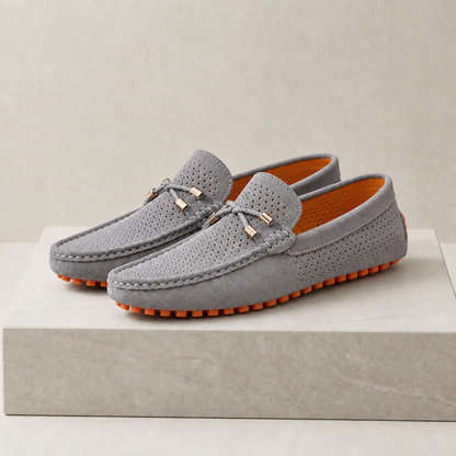 Lourmarin Perforated Suede Loafers