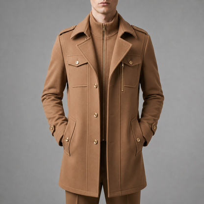 Tinos Wool Blend Overcoat