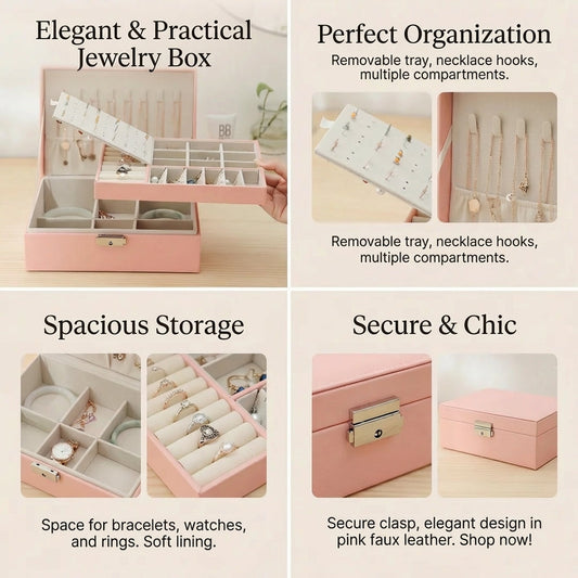 Jewelry Box Modern — Velvet Interior Organizer