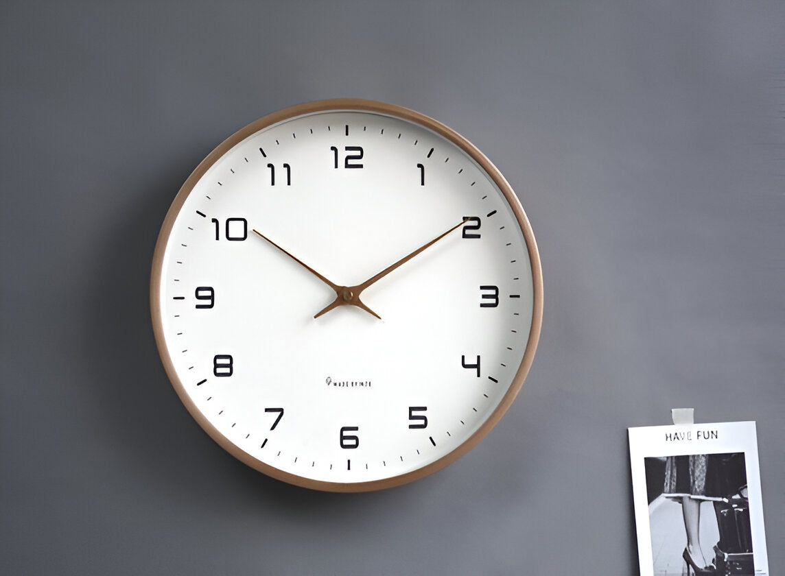 Nordic Wall Clock | Minimalist Wooden Frame Design