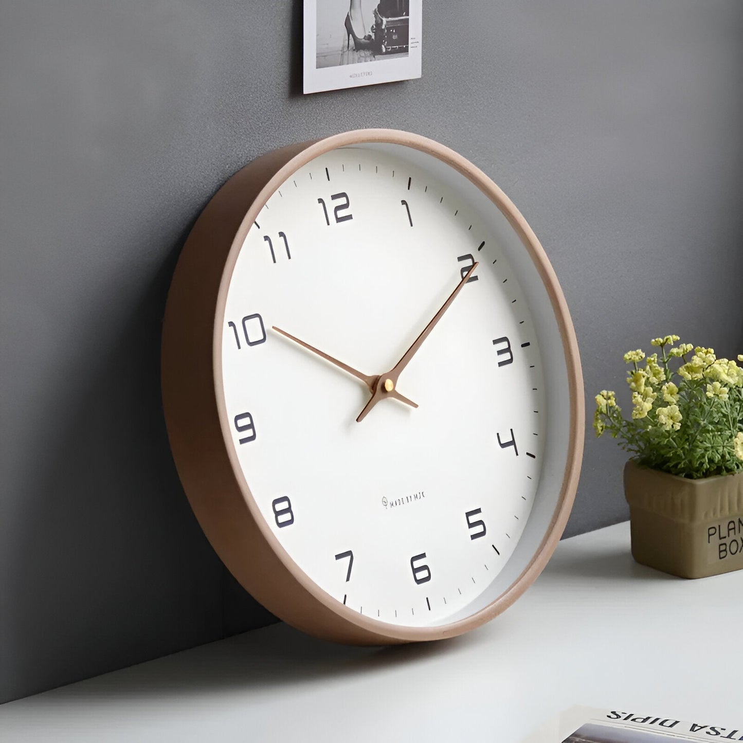 Nordic Wall Clock | Minimalist Wooden Frame Design