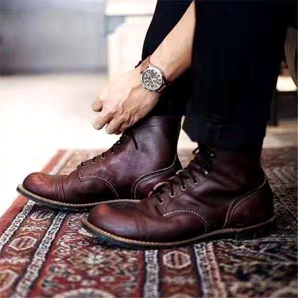 Ravenna Leather Lace-Up Boots