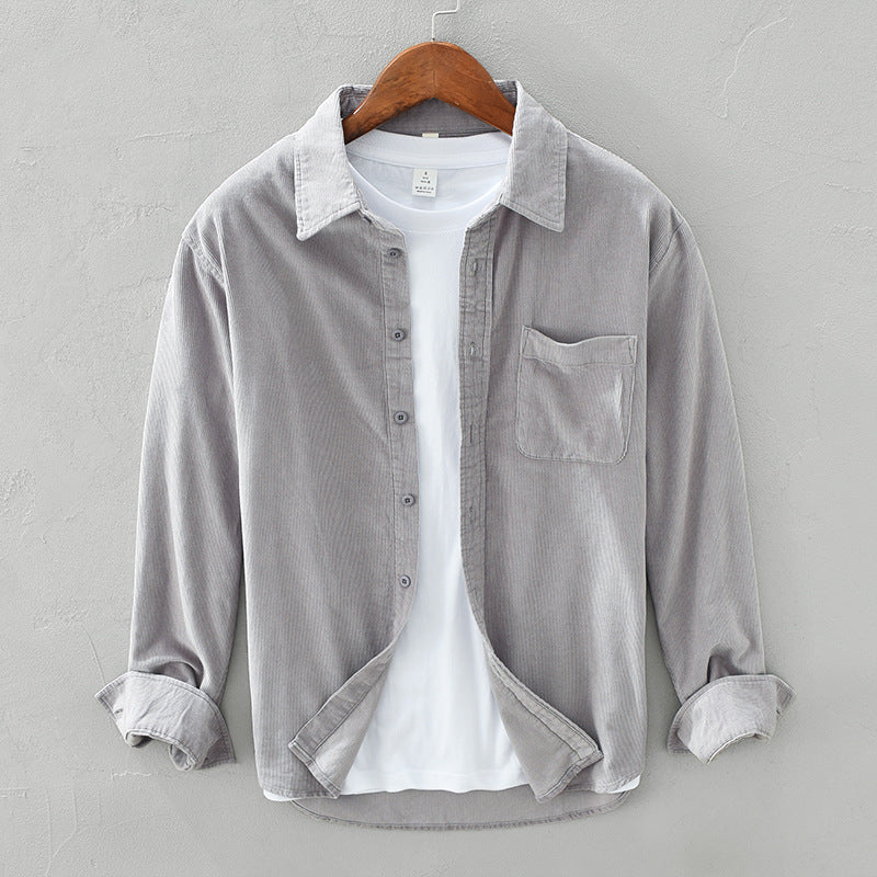 Adrian Morrison | Casual Corduroy Shirt For Men