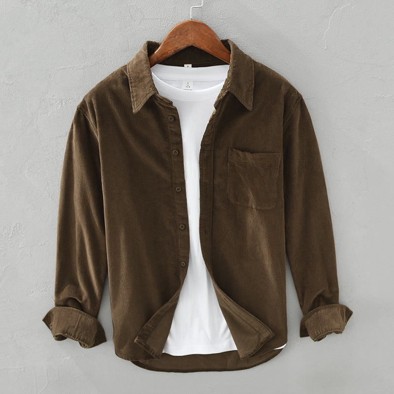 Adrian Morrison | Casual Corduroy Shirt For Men