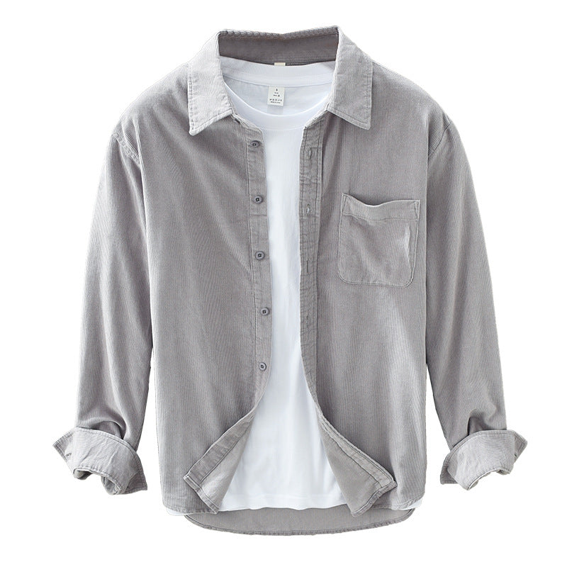 Adrian Morrison | Casual Corduroy Shirt For Men