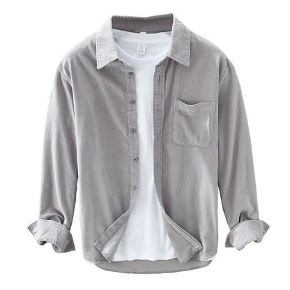 Adrian Morrison | Casual Corduroy Shirt For Men