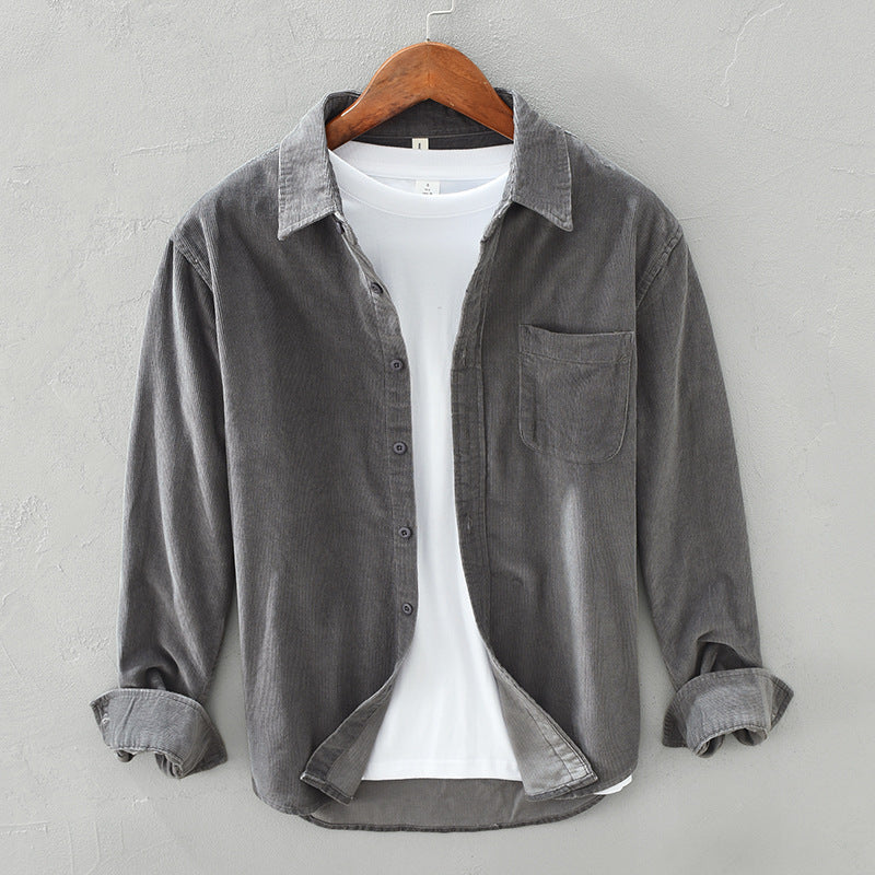 Adrian Morrison | Casual Corduroy Shirt For Men