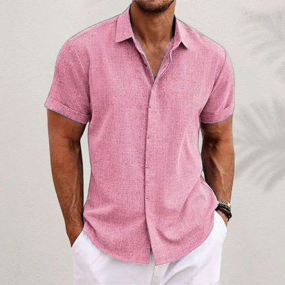 Jason | Short-sleeved shirt made of cotton and linen