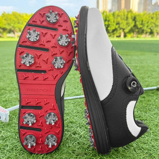 Olivier Mark Leather Golf Shoes with Spiked Sole