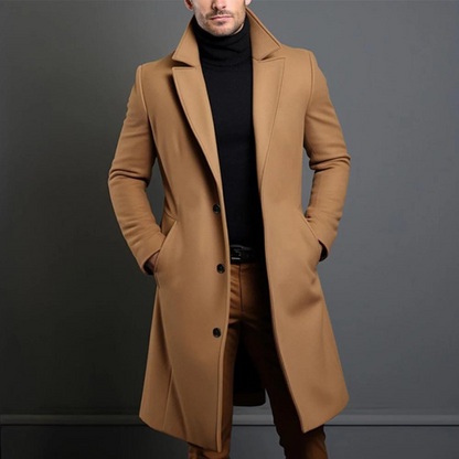 Men's Wool Coat Elegant - Timeless Winter Coat in Premium Wool