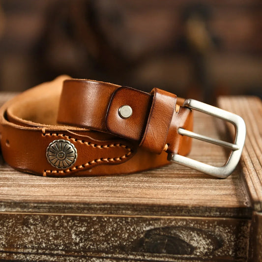 Men's Full Grain Cowhide Leather Belt