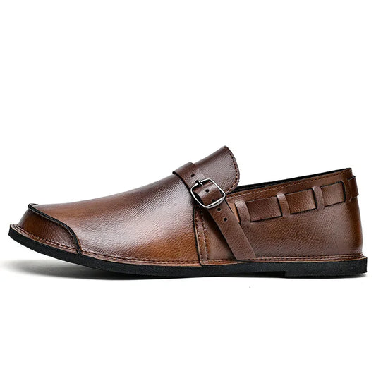 Lorenzo Buckled Leather Loafers