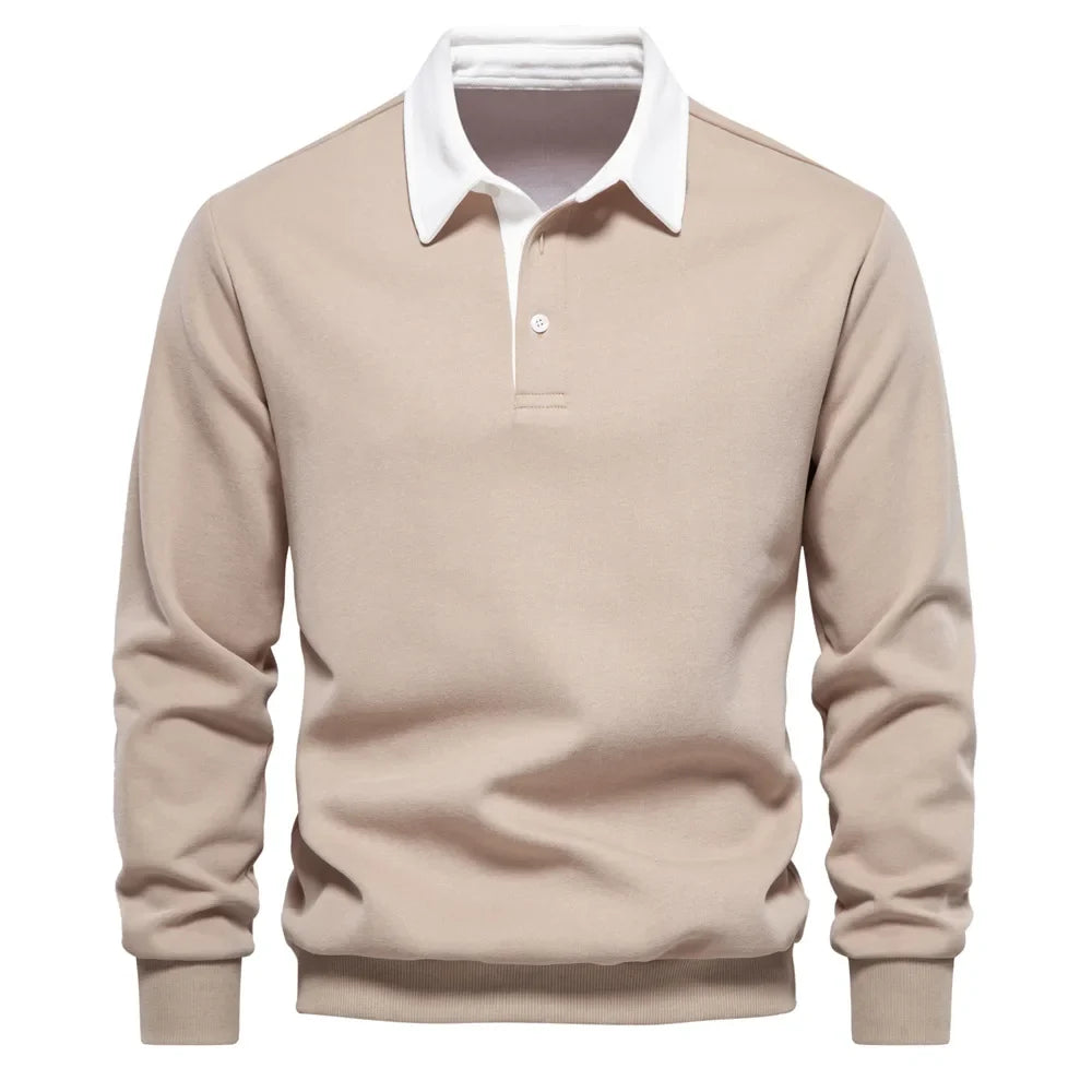 Matteo Sala Men Polo Collar Sweater Long Sleeve