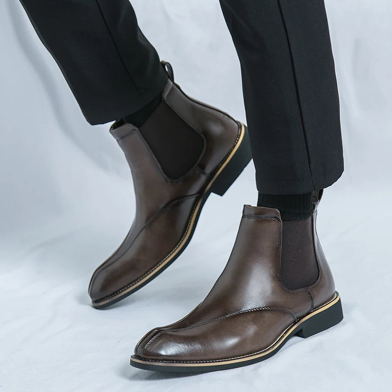 Calvin Leather Chelsea Boots