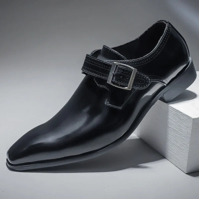 Lusso Bruciato Monk Dress Shoes