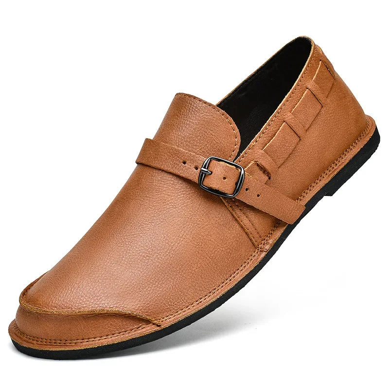 Lorenzo Buckled Leather Loafers