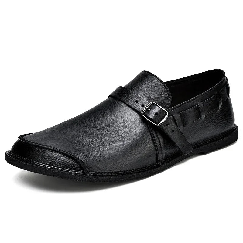 Lorenzo Buckled Leather Loafers