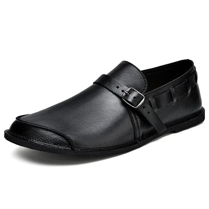 Lorenzo Buckled Leather Loafers