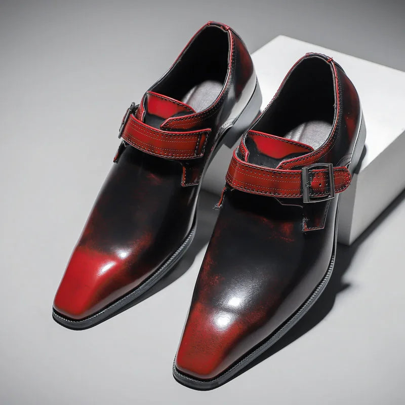 Lusso Bruciato Monk Dress Shoes
