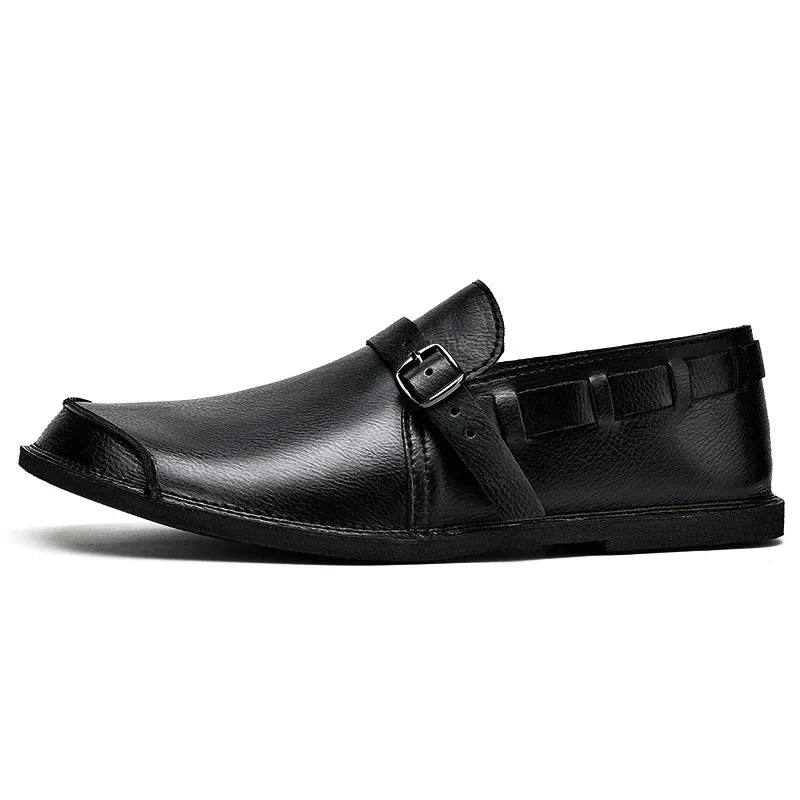 Lorenzo Buckled Leather Loafers