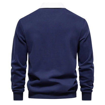 Matteo Sala Men Polo Collar Sweater Long Sleeve